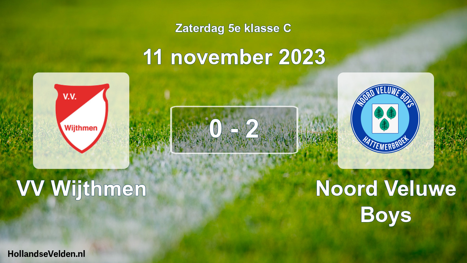 Total number of matches played: VV Wijthmen - Noord Veluwe Boys 0 - 2 (11 November 2023)