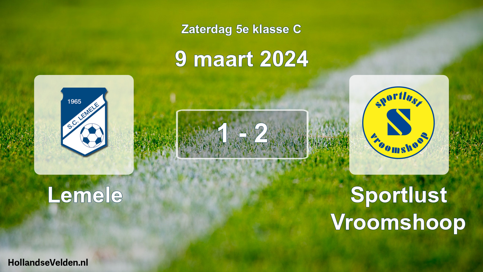 Total number of matches played: Lemele - Sportlust Vroomshoop 1 - 2 (9 March 2024)