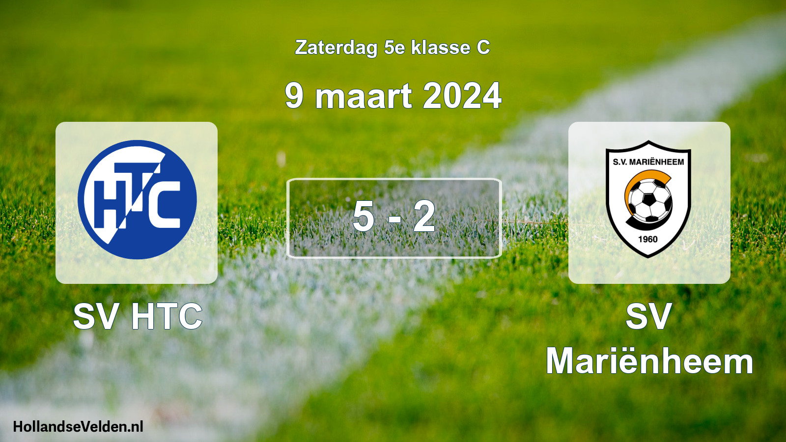 Total number of matches played: SV HTC - SV Mariënheem 5 - 2 (9 March 2024)