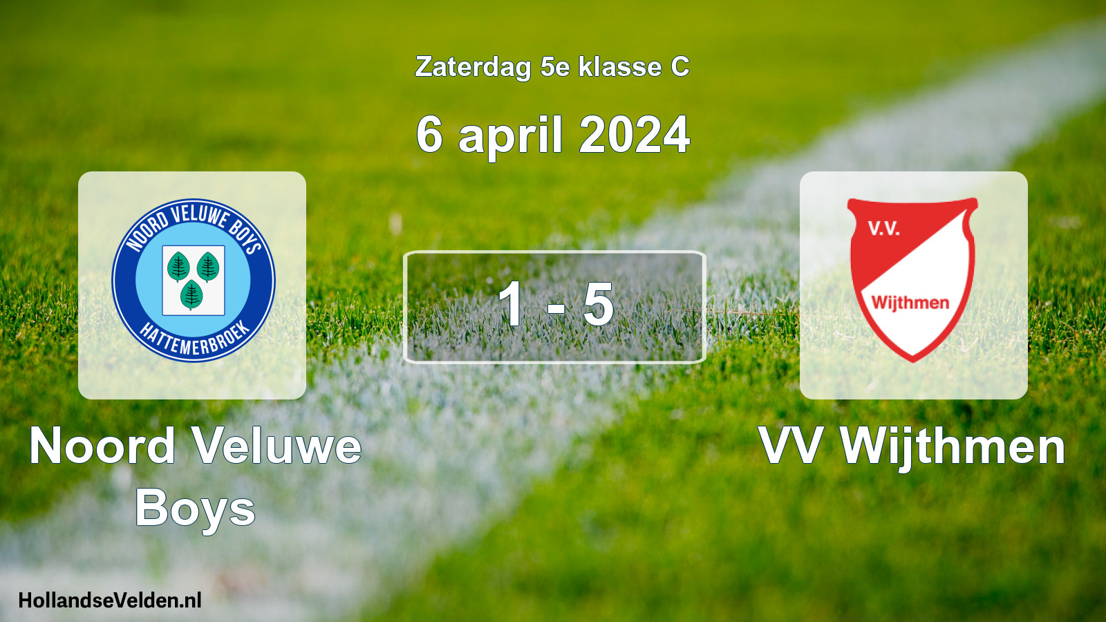 Total number of matches played: Noord Veluwe Boys - VV Wijthmen 1 - 5 (6 April 2024)