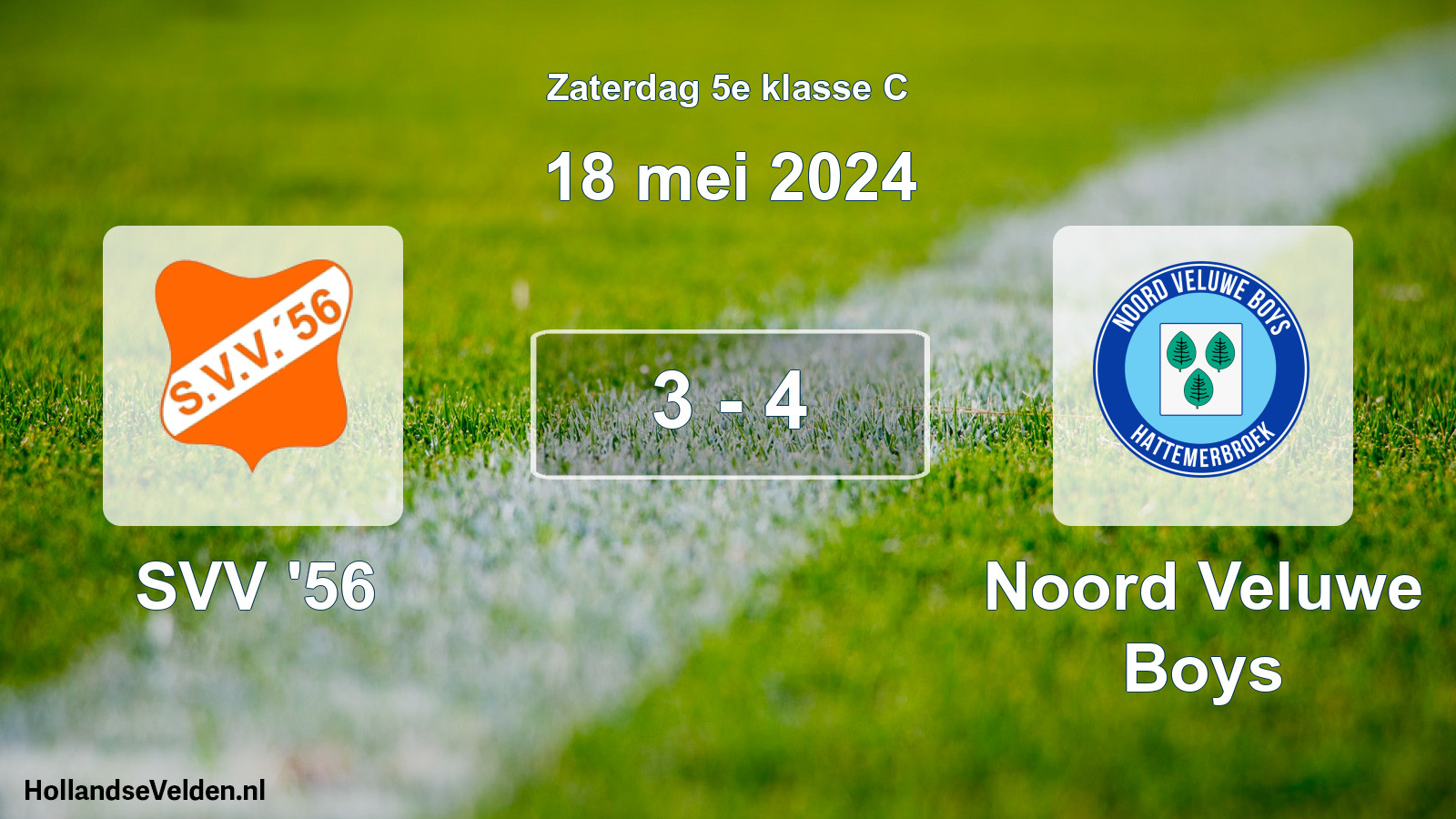 Total number of matches played: SVV '56 - Noord Veluwe Boys 3 - 4 (18 May 2024)