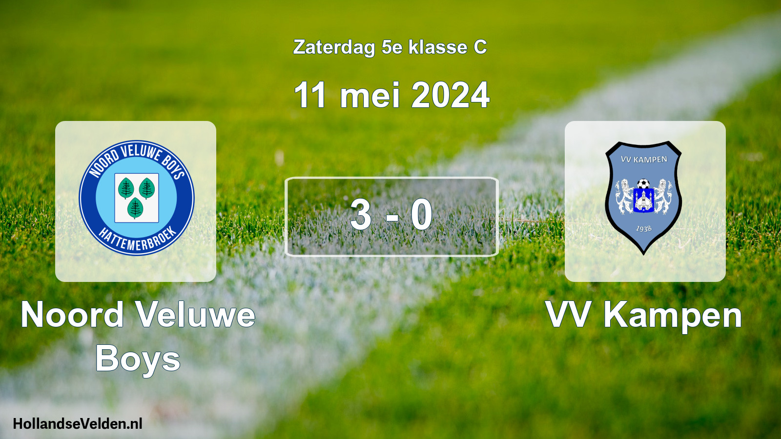 Total number of matches played: Noord Veluwe Boys - VV Kampen 3 - 0 (11 May 2024)