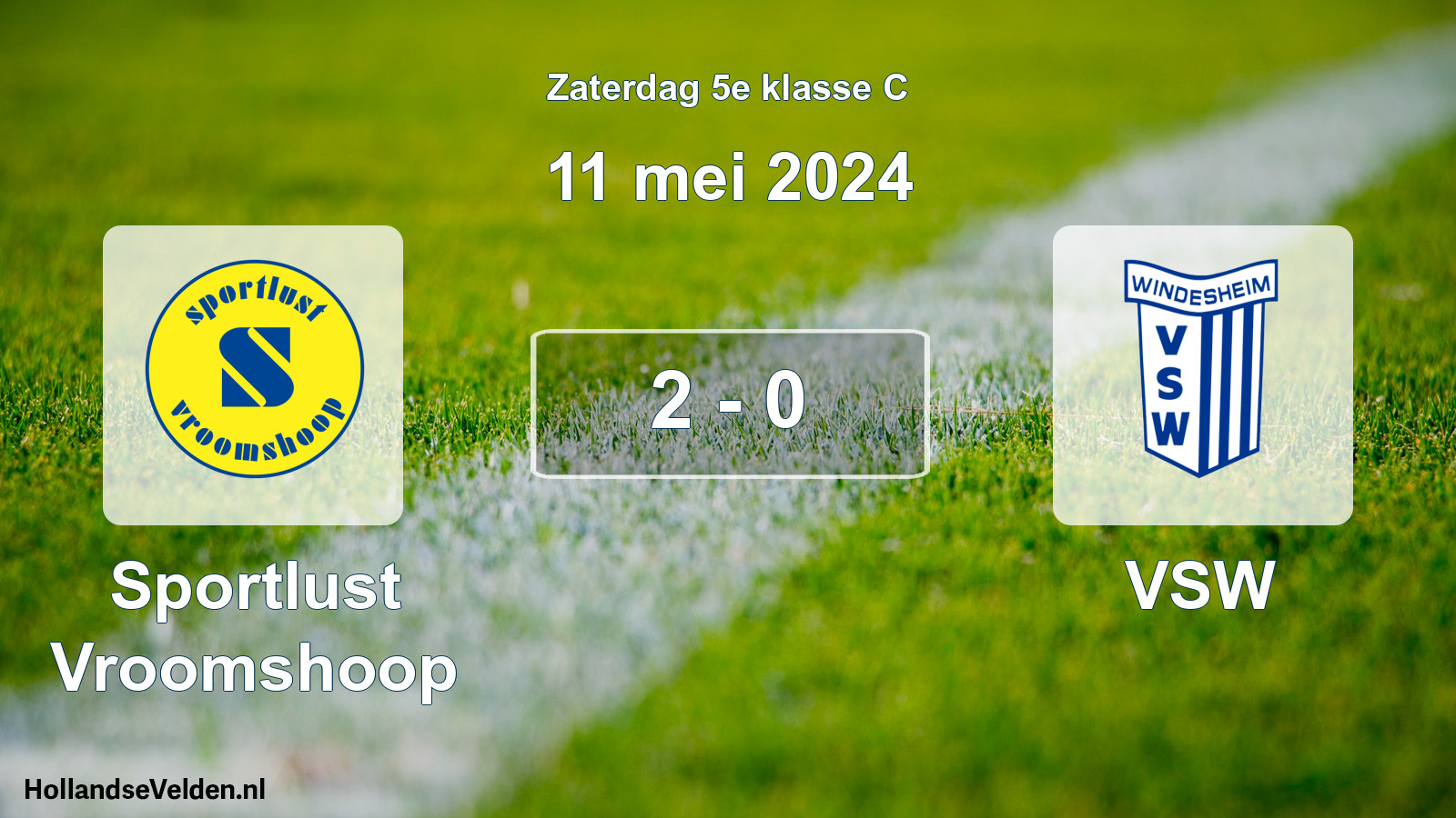 Total number of matches played: Sportlust Vroomshoop - VSW 2 - 0 (11 May 2024)