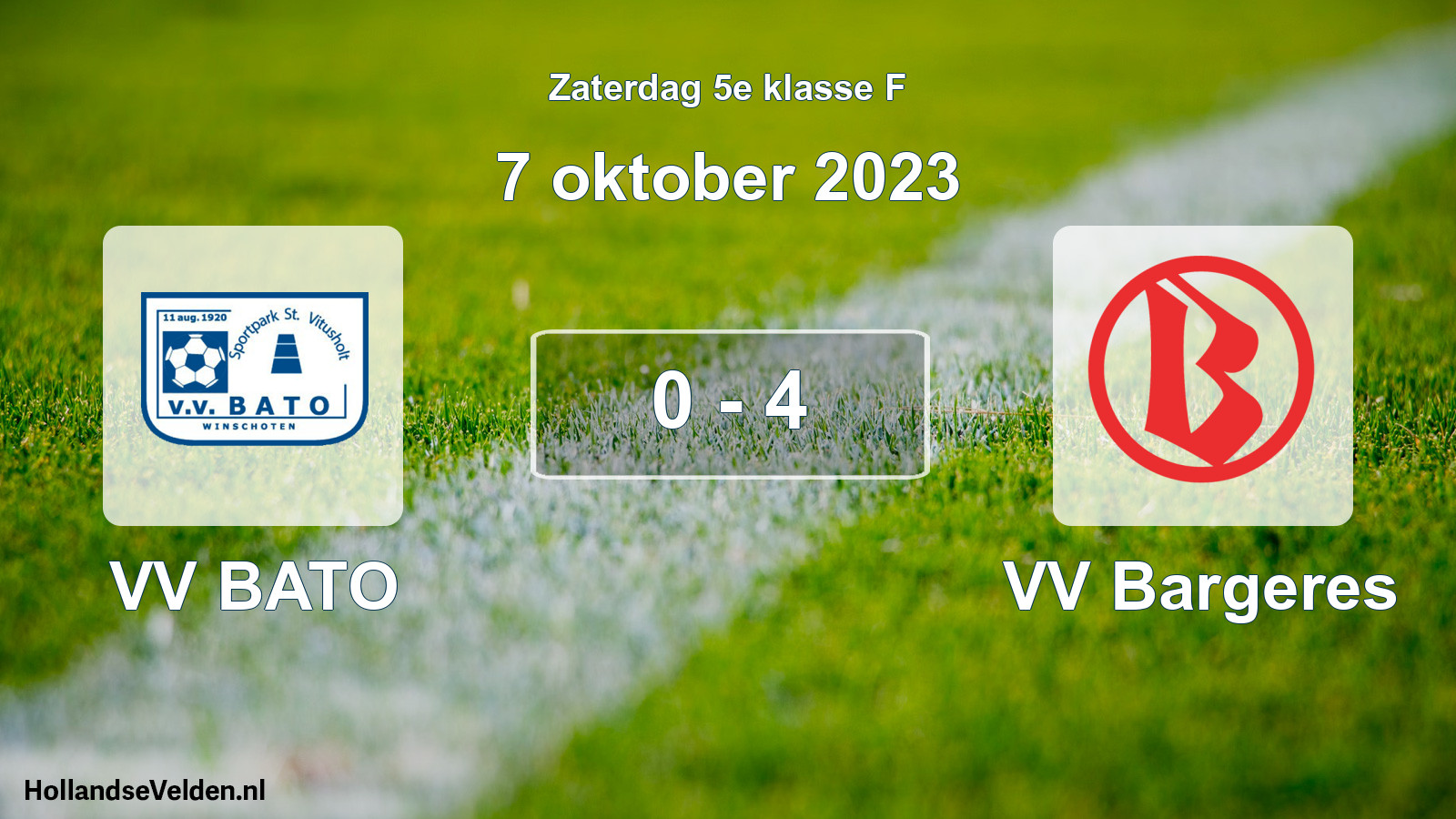 Total number of matches played: VV BATO - VV Bargeres 0 - 4 (7 October 2023)