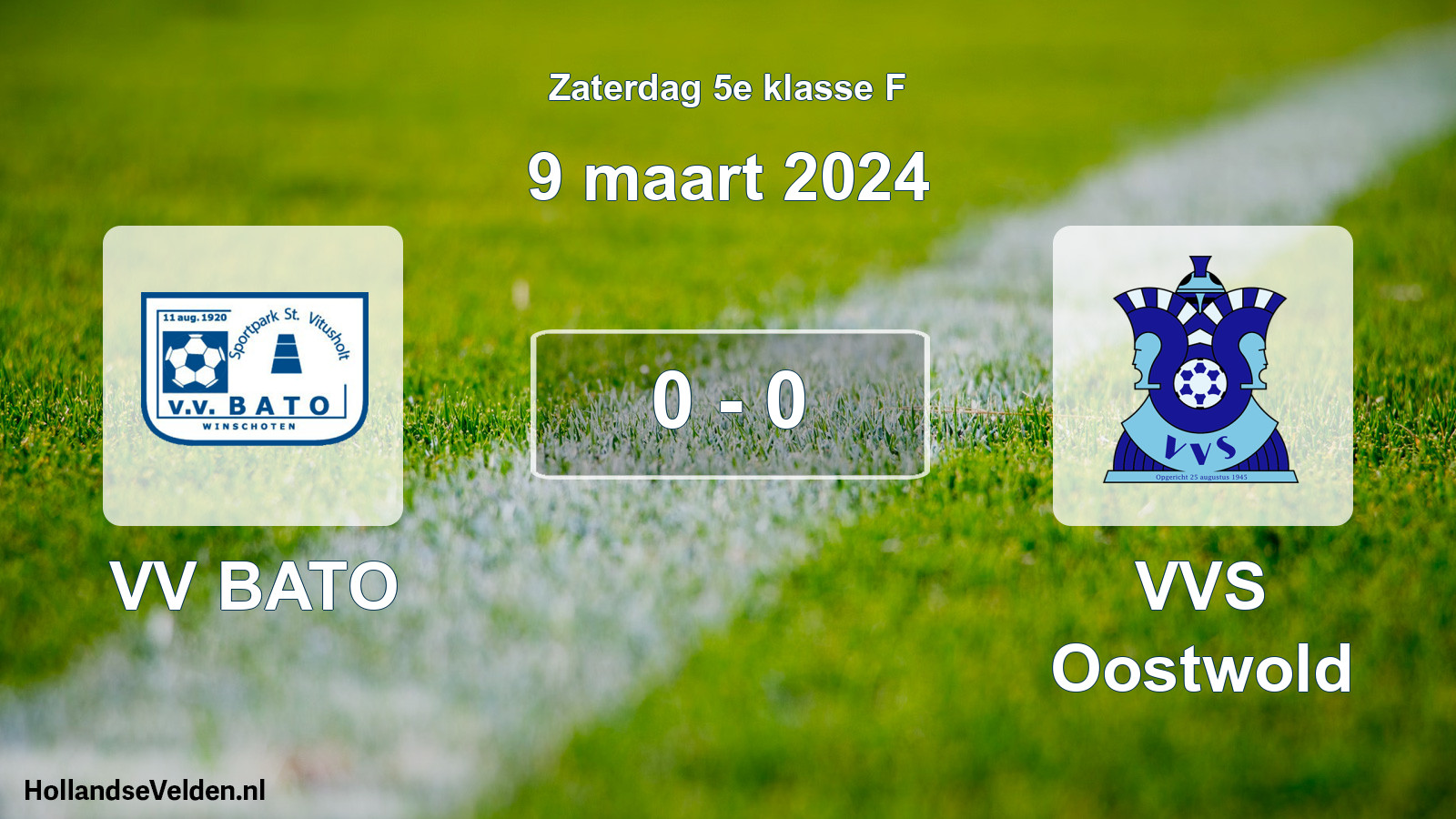 Total number of matches played: VV BATO - VVS Oostwold 0 - 0 (9 March 2024)