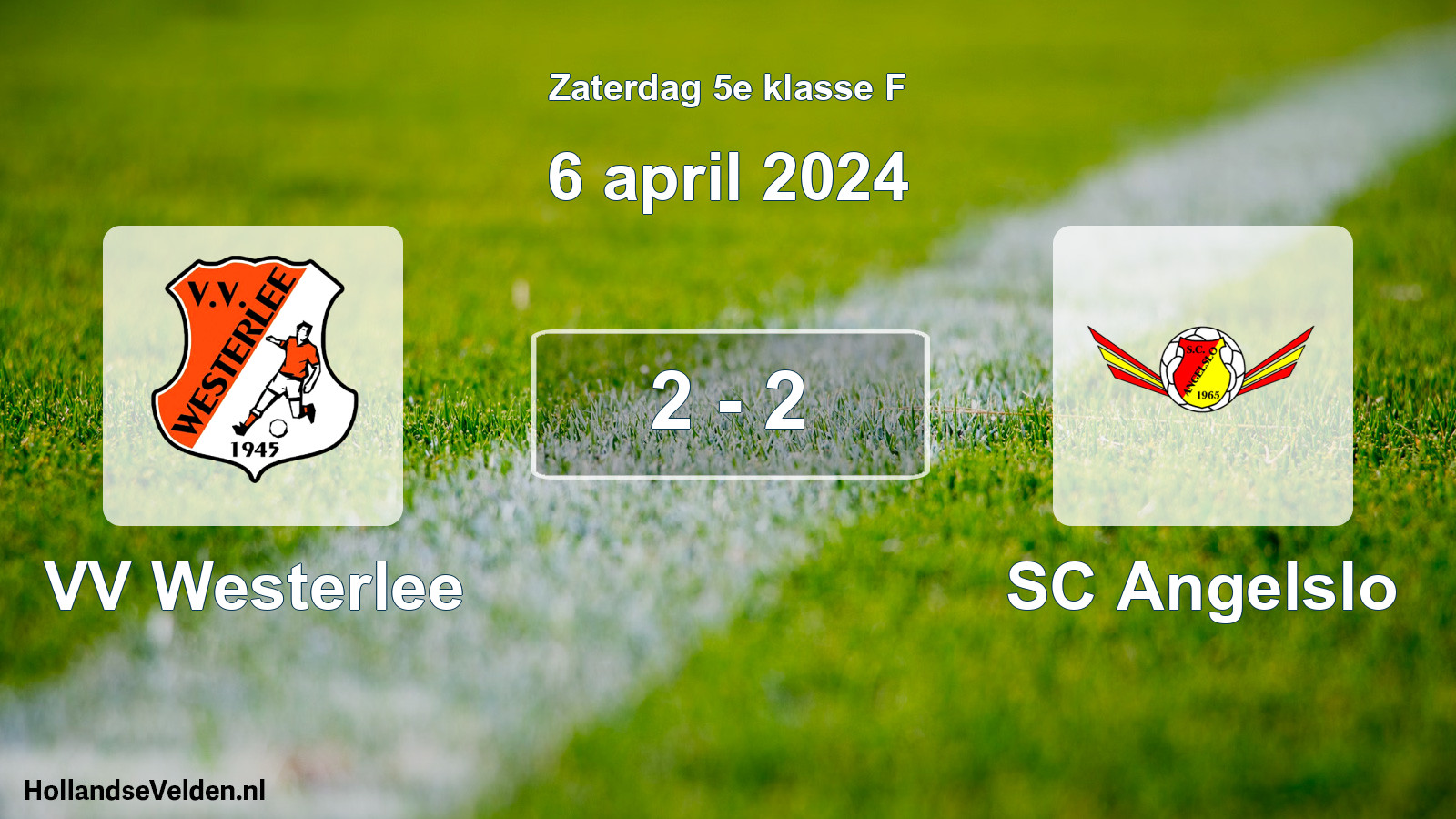 Total number of matches played: VV Westerlee - SC Angelslo 2 - 2 (6 April 2024)