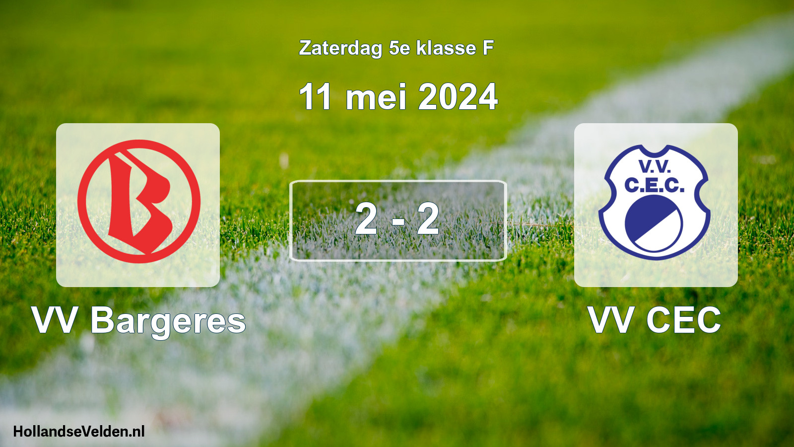 Total number of matches played: VV Bargeres - VV CEC 2 - 2 (11 May 2024)