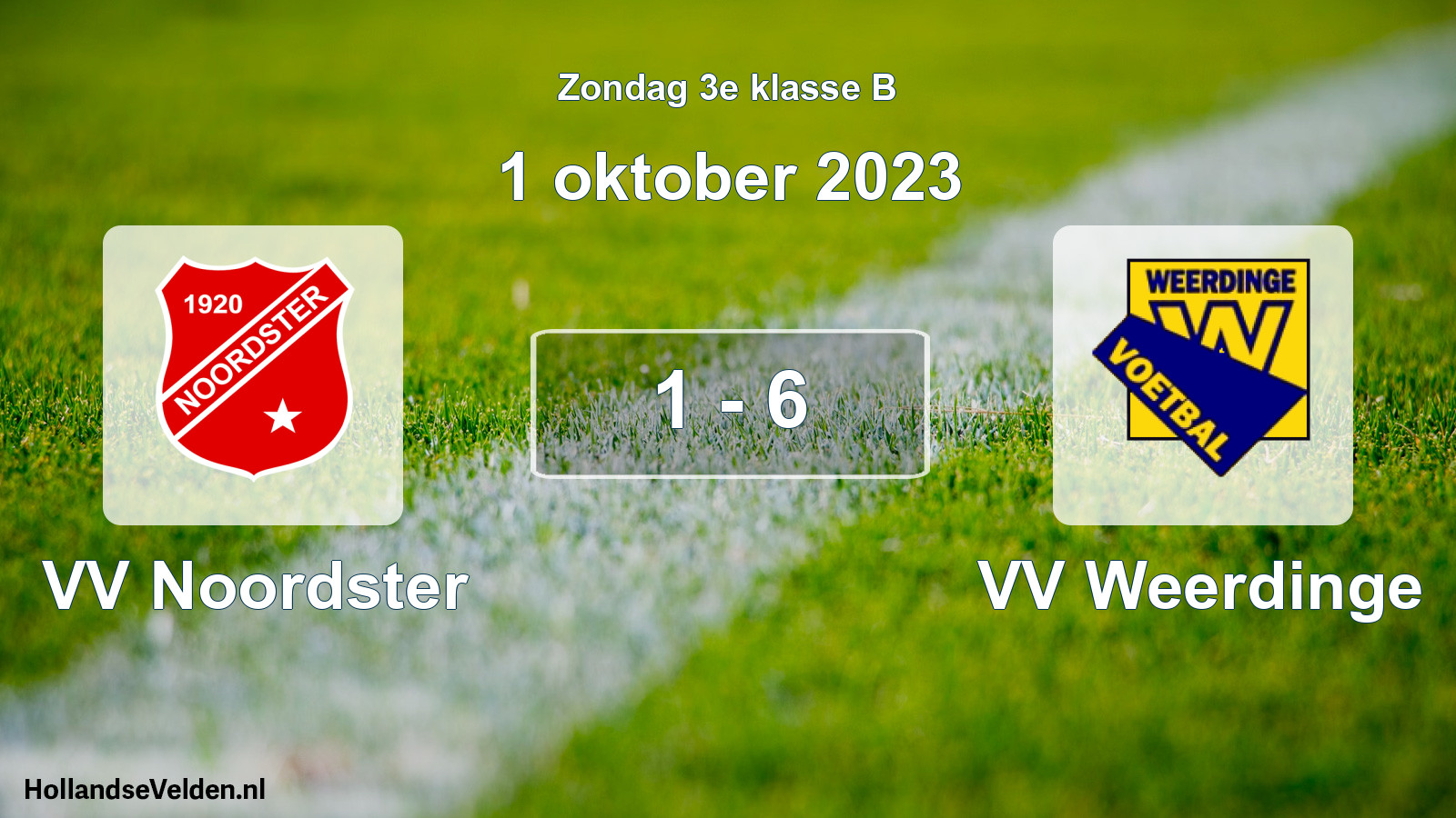 Total number of matches played: VV Noordster - VV Weerdinge 1 - 6 (1 October 2023)