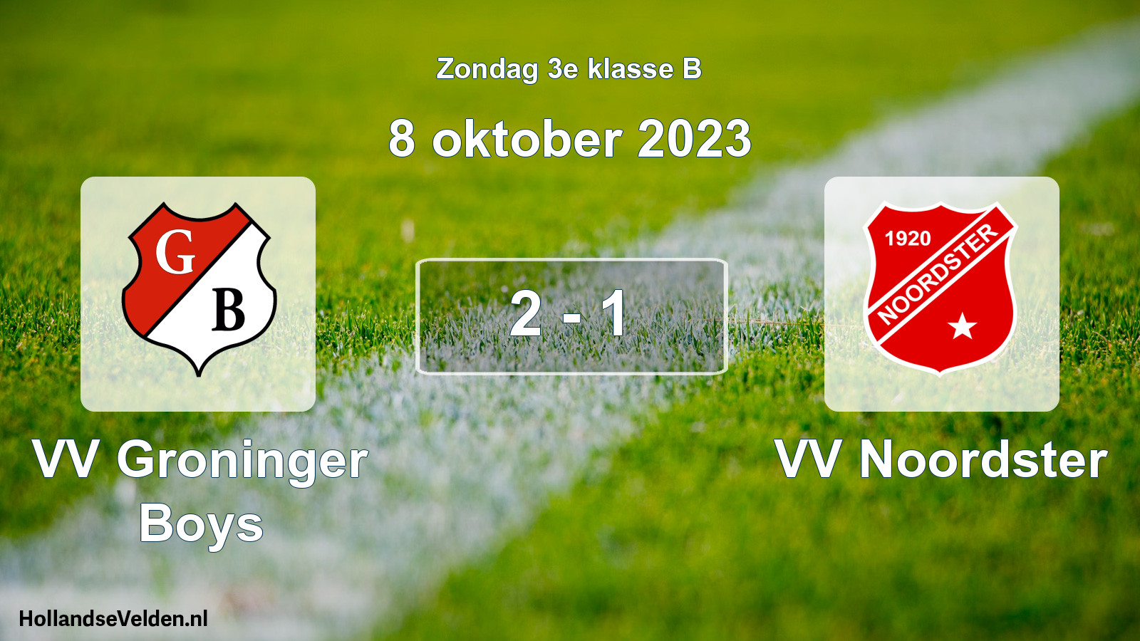 Total number of matches played: VV Groninger Boys - VV Noordster 2 - 1 (8 October 2023)