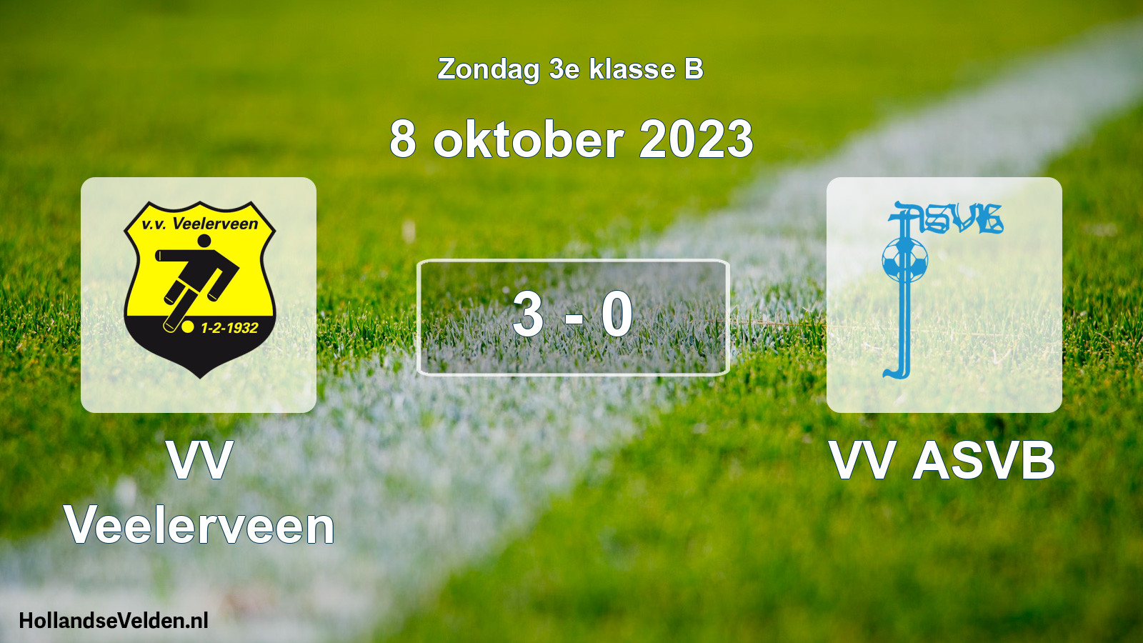 Total number of matches played: VV Veelerveen - VV ASVB 3 - 0 (8 October 2023)