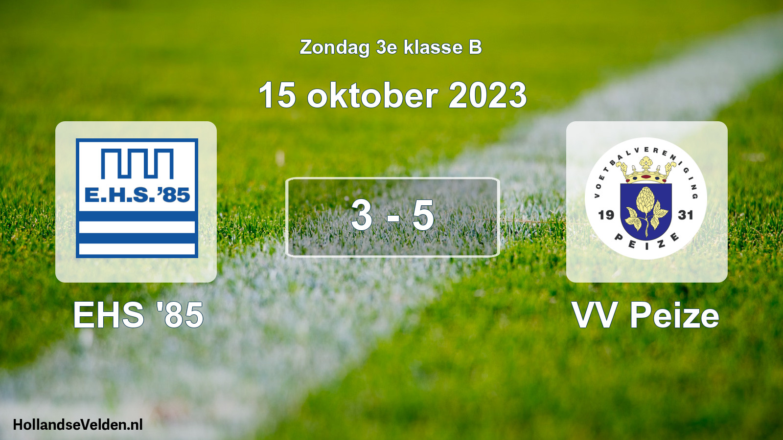 Total number of matches played: EHS '85 - VV Peize 3 - 5 (15 October 2023)
