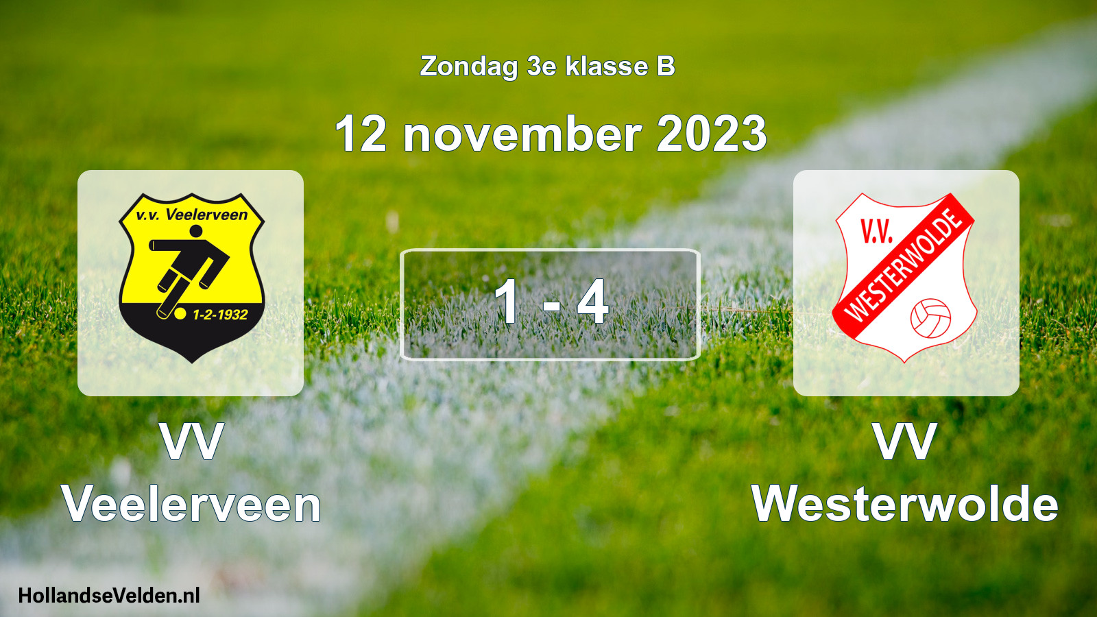 Total number of matches played: VV Veelerveen - VV Westerwolde 1 - 4 (12 November 2023)