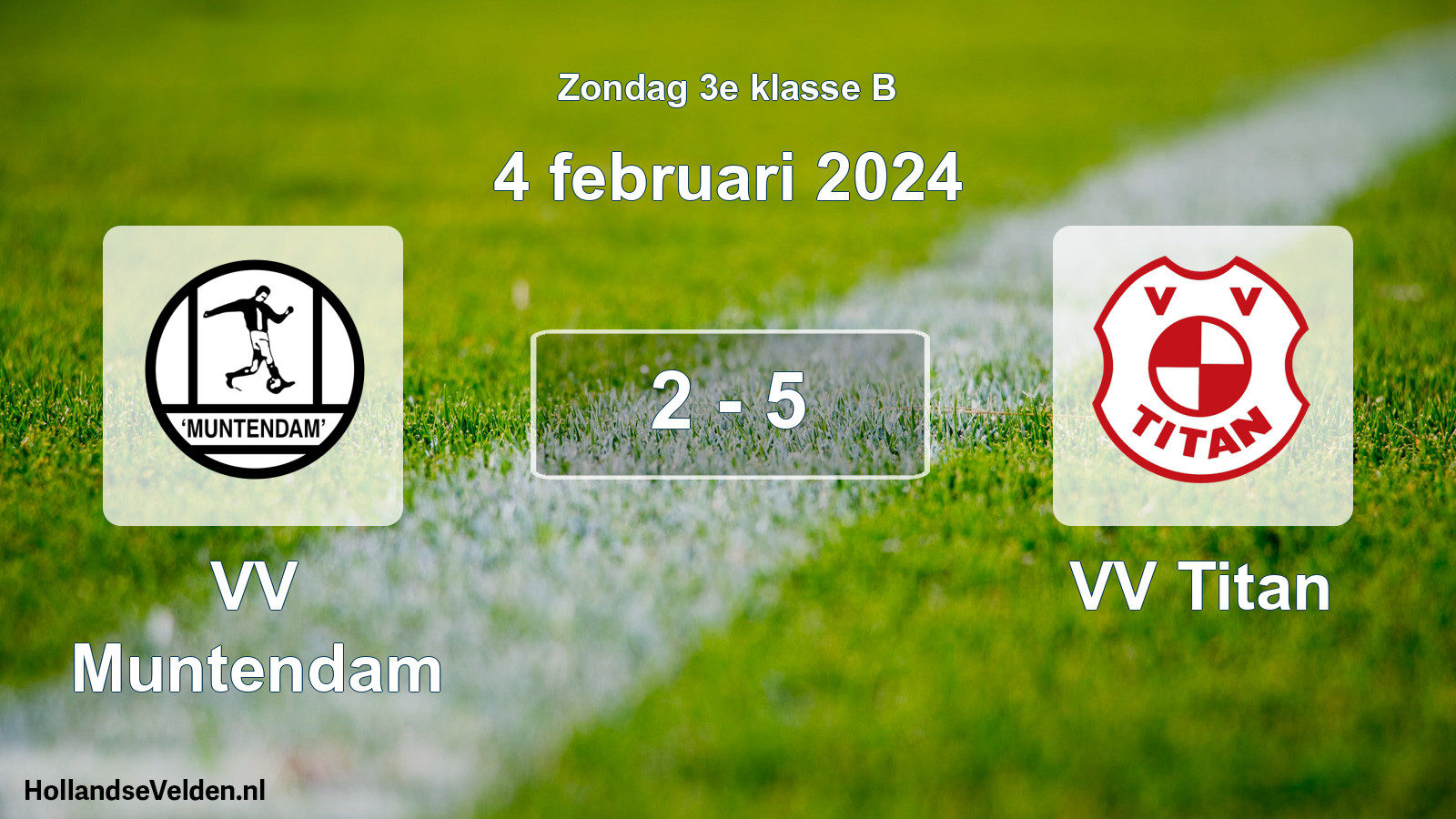 Total number of matches played: VV Muntendam - VV Titan 2 - 5 (4 February 2024)