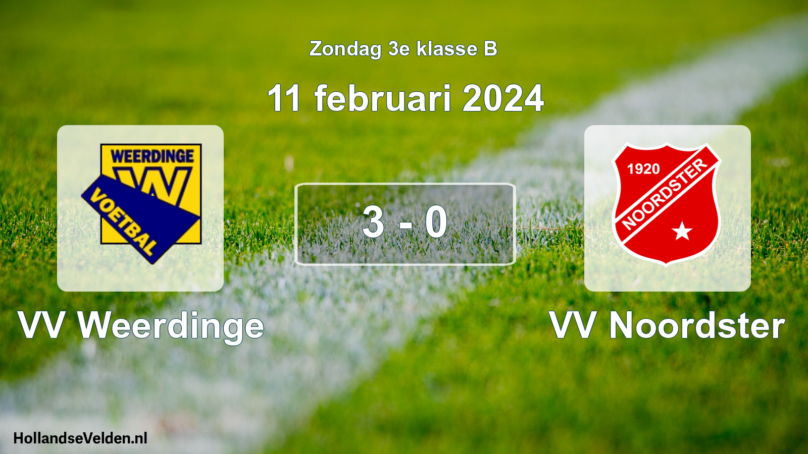 Total number of matches played: VV Weerdinge - VV Noordster 3 - 0 (11 February 2024)