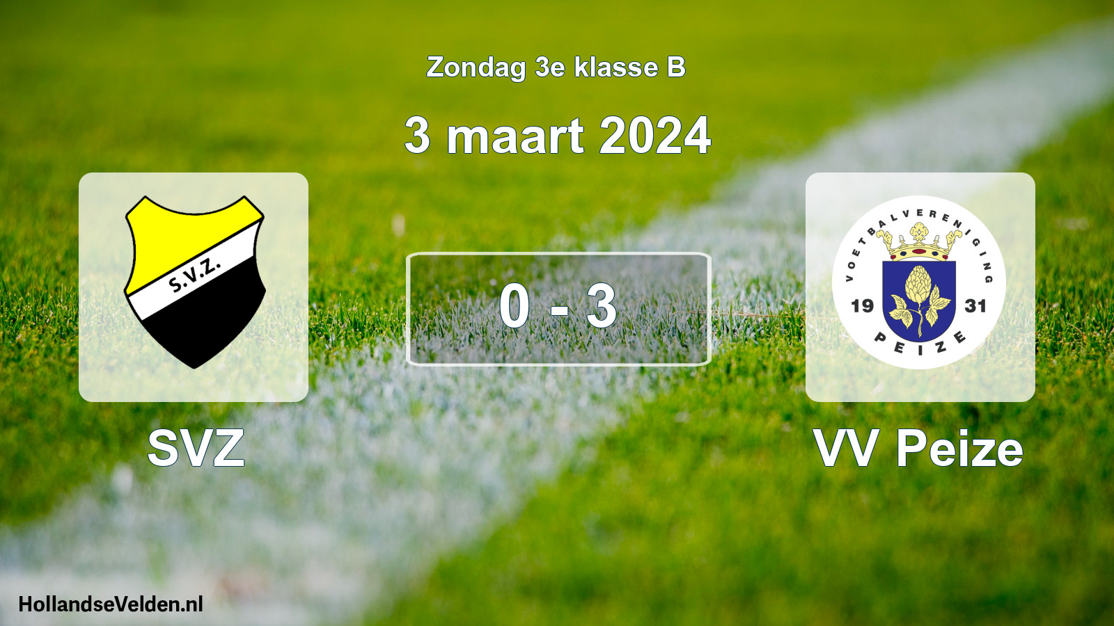 Total number of matches played: SVZ - VV Peize 0 - 3 (3 March 2024)