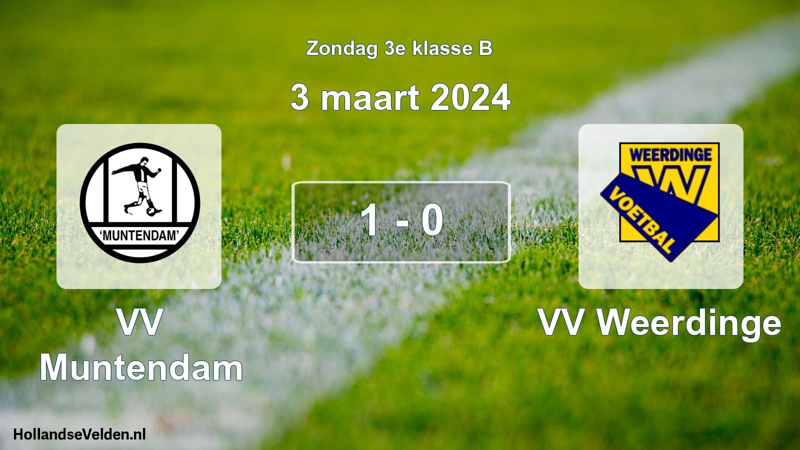 Total number of matches played: VV Muntendam - VV Weerdinge 1 - 0 (3 March 2024)