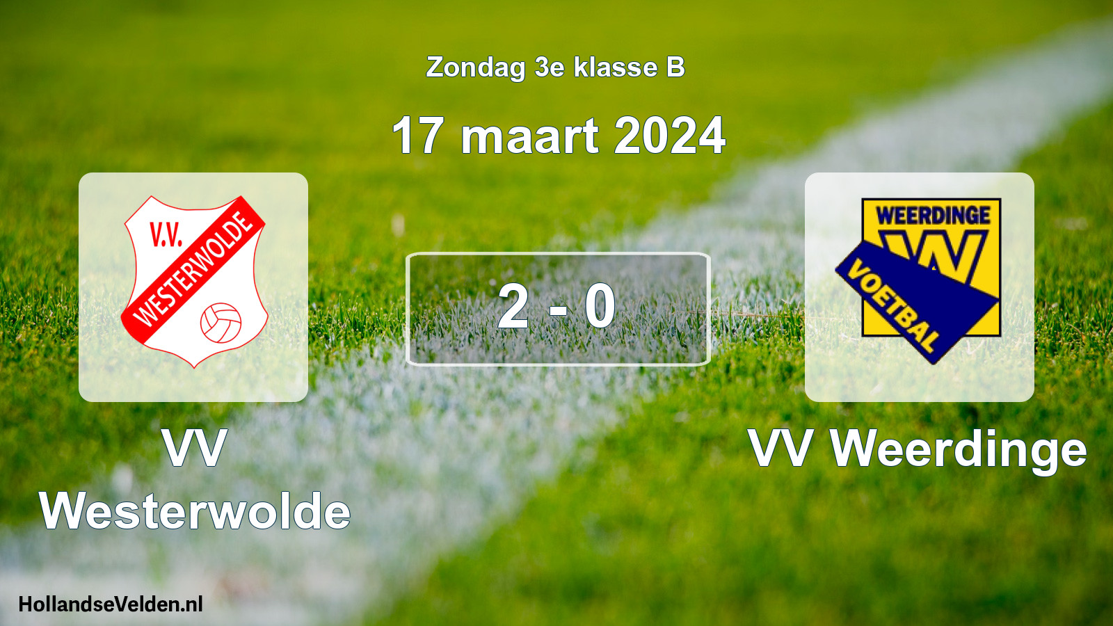 Total number of matches played: VV Westerwolde - VV Weerdinge 2 - 0 (17 March 2024)