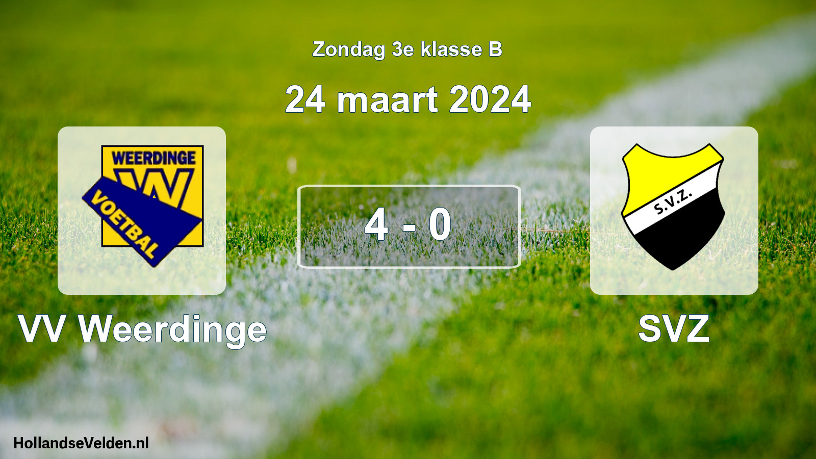 Total number of matches played: VV Weerdinge - SVZ 4 - 0 (24 March 2024)
