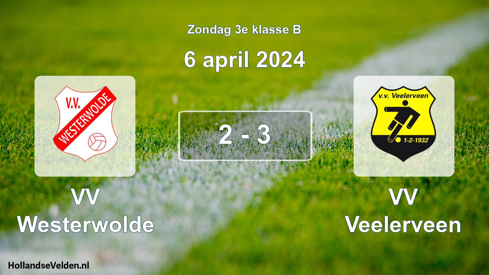 Total number of matches played: VV Westerwolde - VV Veelerveen 2 - 3 (6 April 2024)