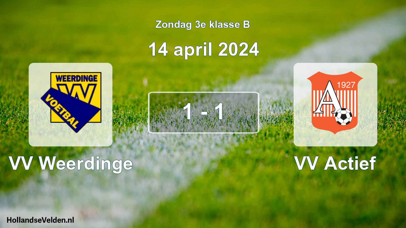 Total number of matches played: VV Weerdinge - VV Actief 1 - 1 (14 April 2024)