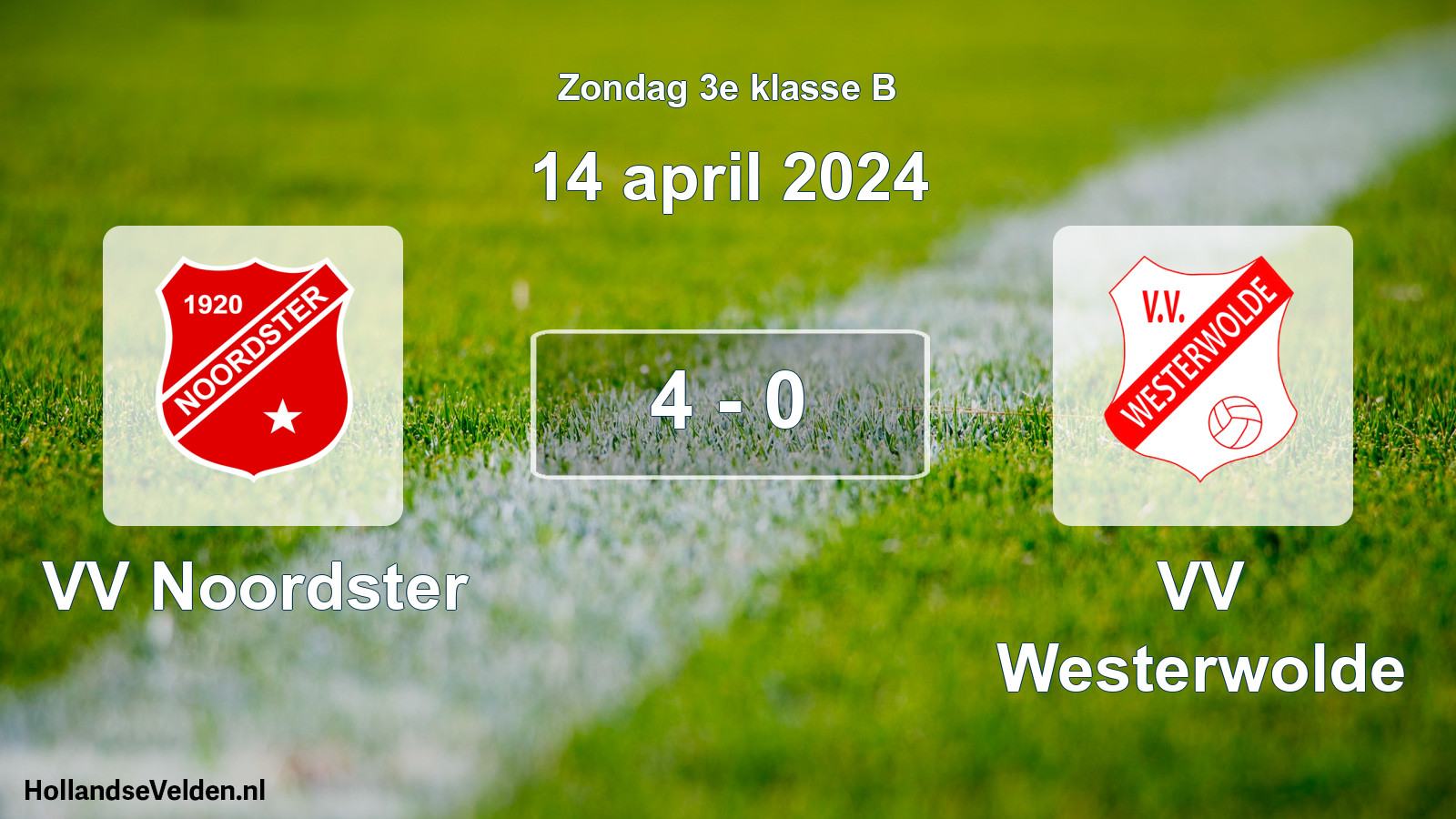 Total number of matches played: VV Noordster - VV Westerwolde 4 - 0 (14 April 2024)