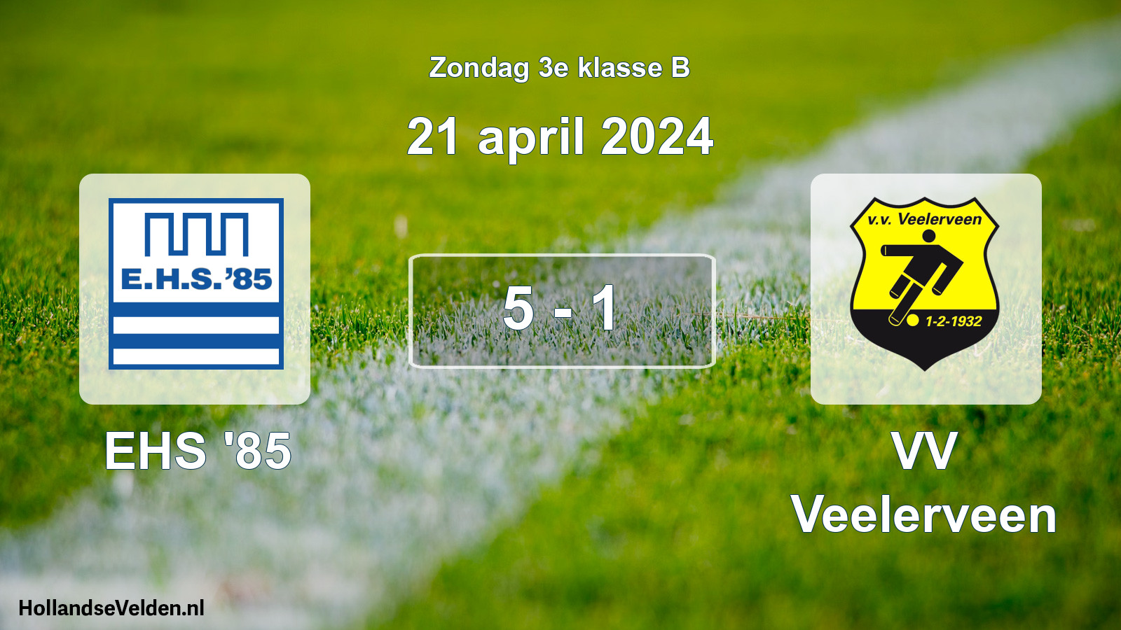 Total number of matches played: EHS '85 - VV Veelerveen 5 - 1 (21 April 2024)