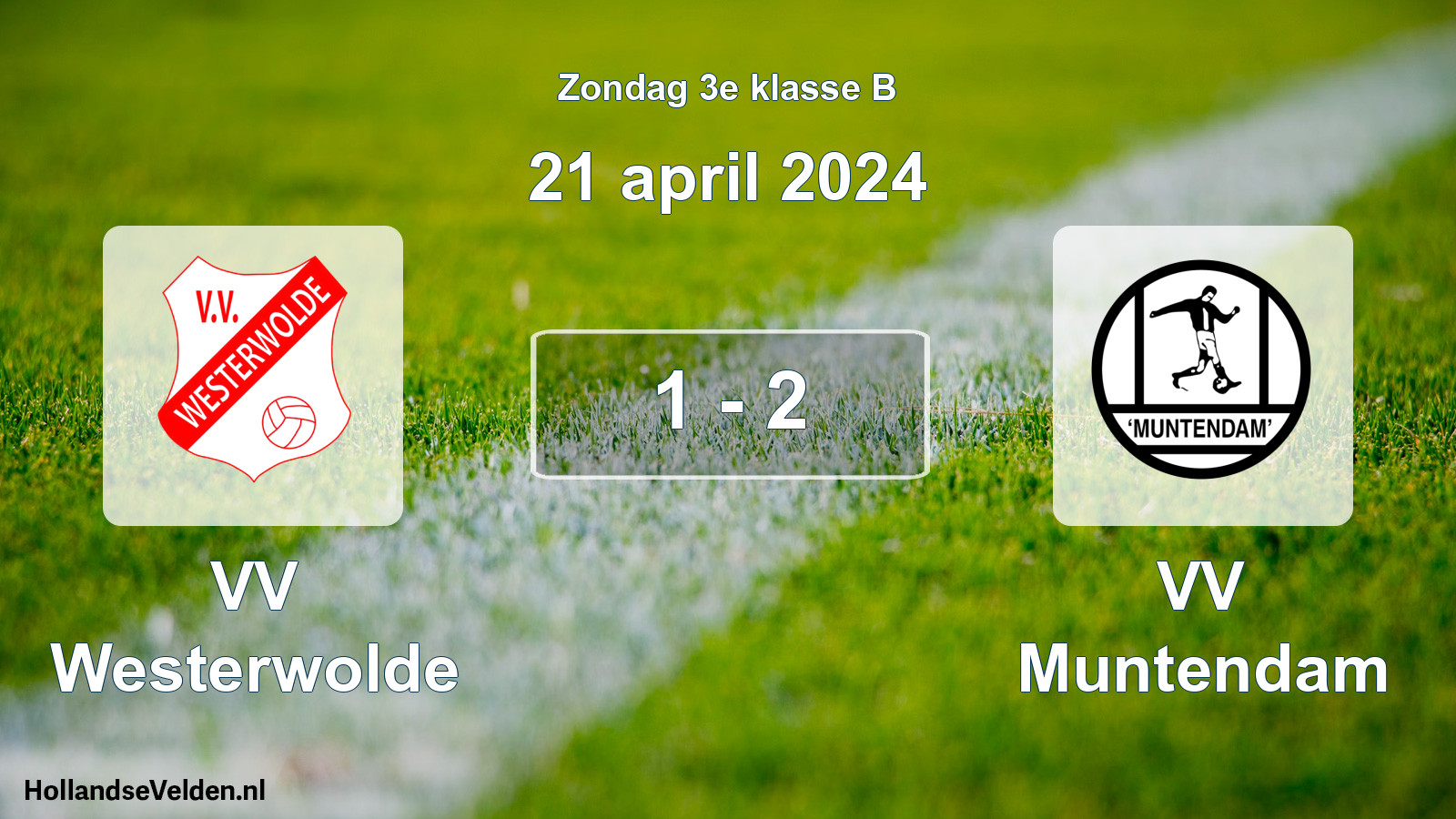Total number of matches played: VV Westerwolde - VV Muntendam 1 - 2 (21 April 2024)