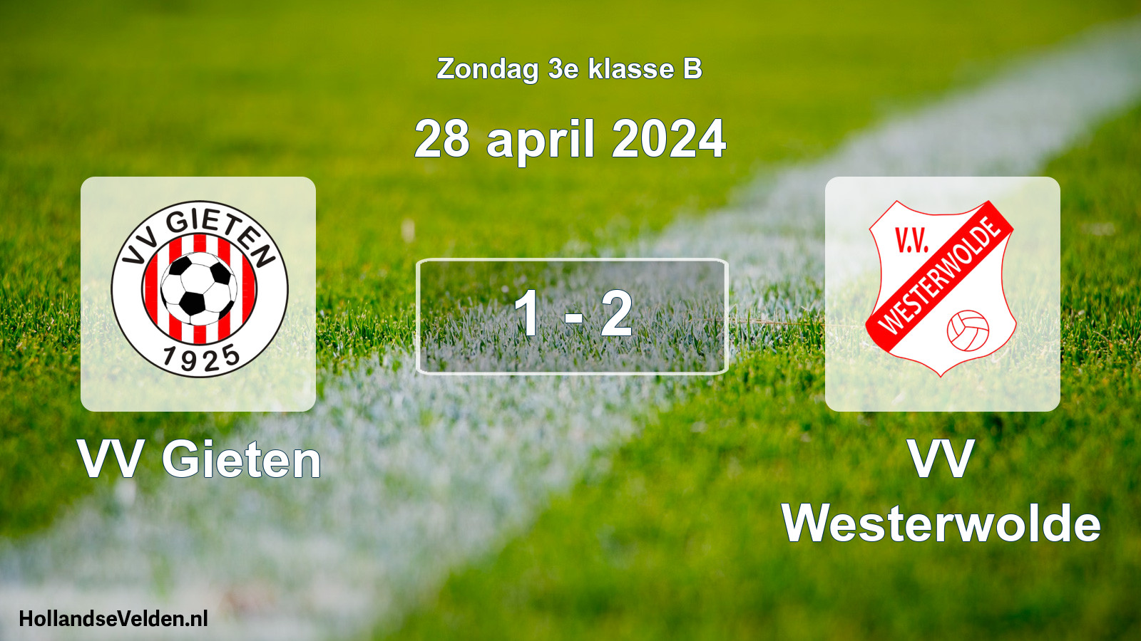 Total number of matches played: VV Gieten - VV Westerwolde 1 - 2 (28 April 2024)
