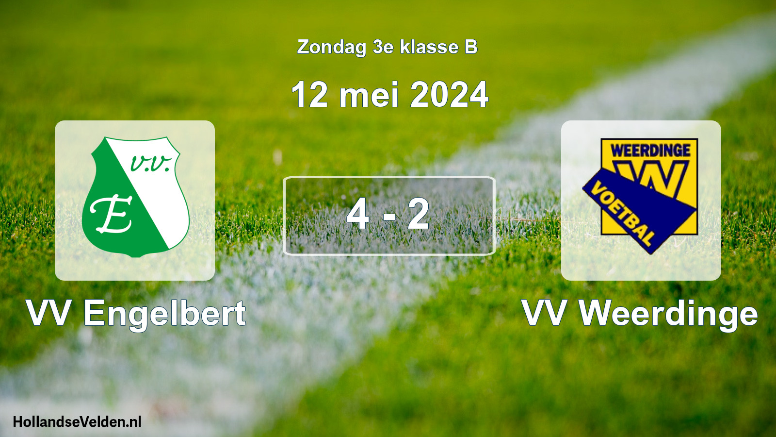 Total number of matches played: VV Engelbert - VV Weerdinge 4 - 2 (12 May 2024)