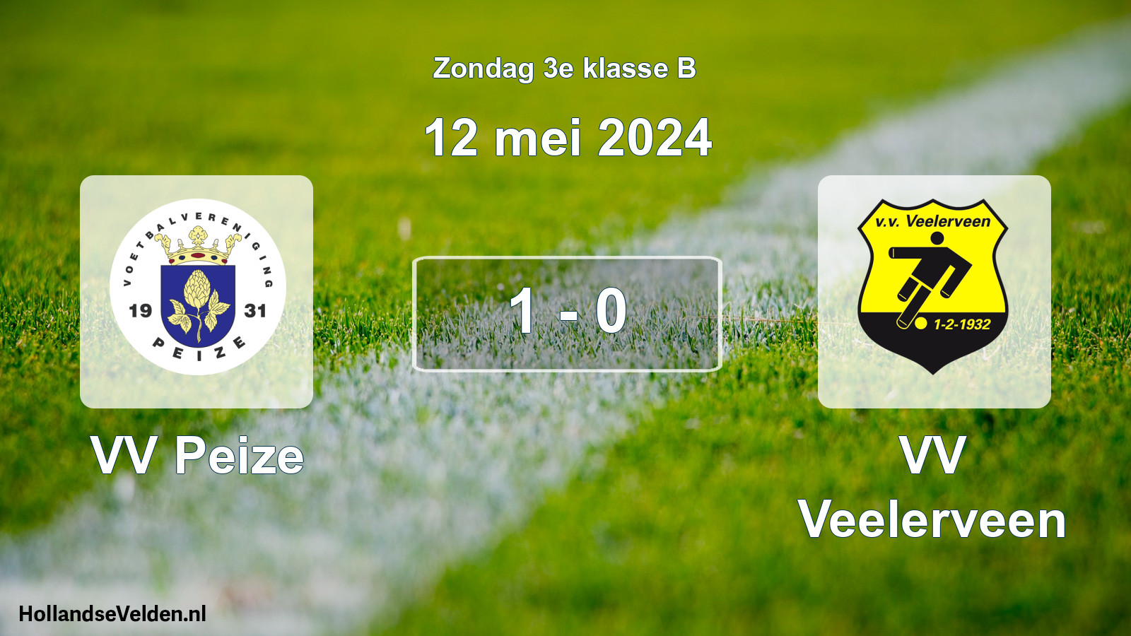 Total number of matches played: VV Peize - VV Veelerveen 1 - 0 (12 May 2024)