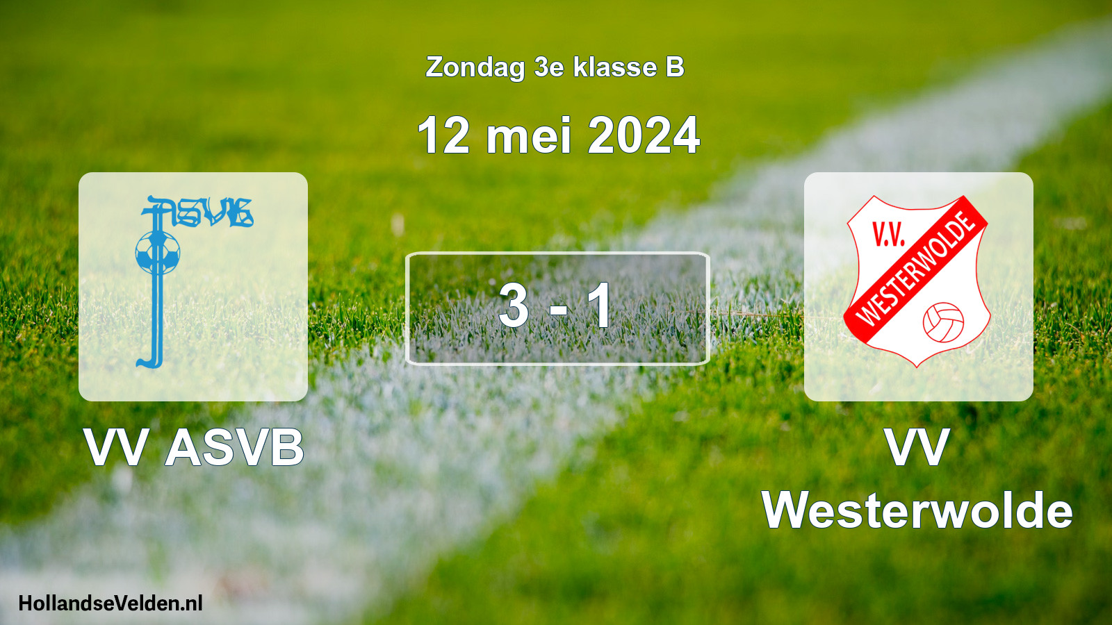 Total number of matches played: VV ASVB - VV Westerwolde 3 - 1 (12 May 2024)