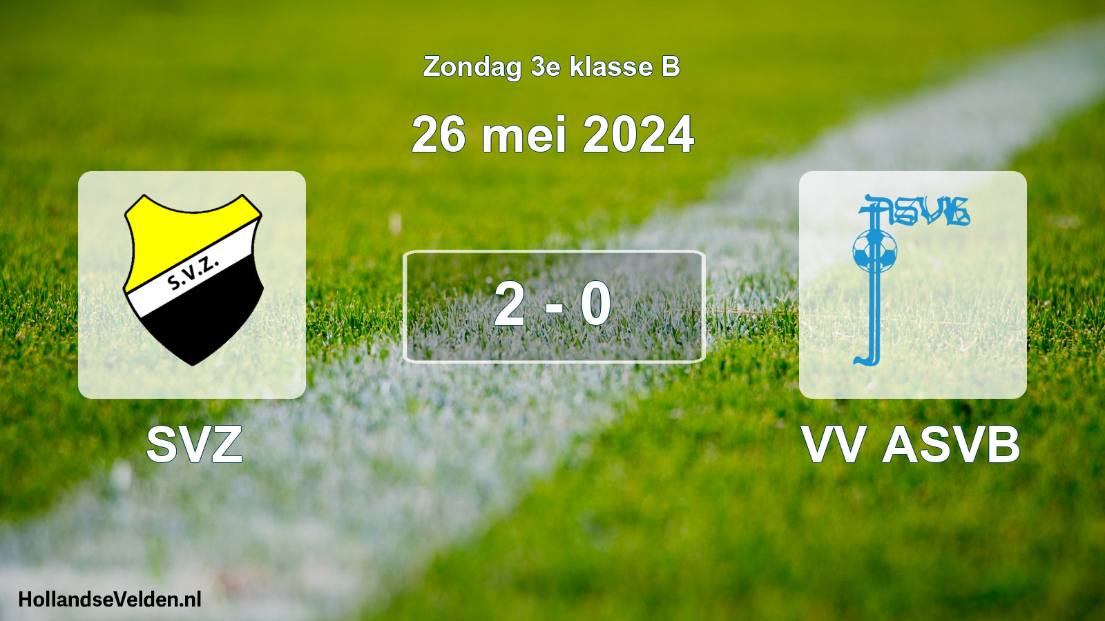 Total number of matches played: SVZ - VV ASVB 2 - 0 (26 May 2024)