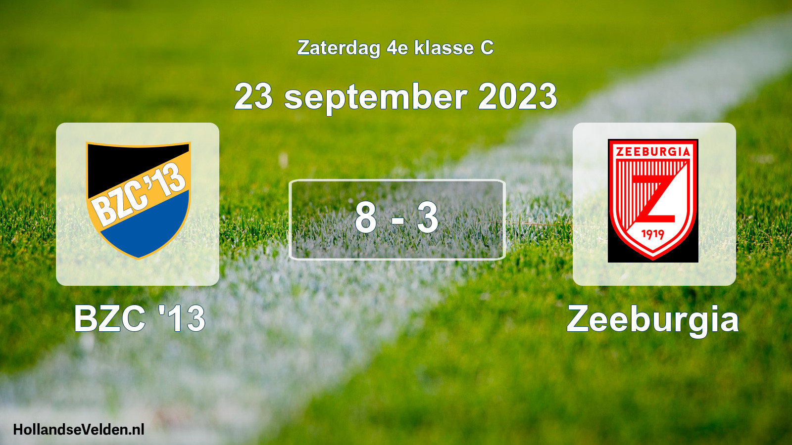 Total number of matches played: BZC '13 - Zeeburgia 8 - 3 (23 September 2023)