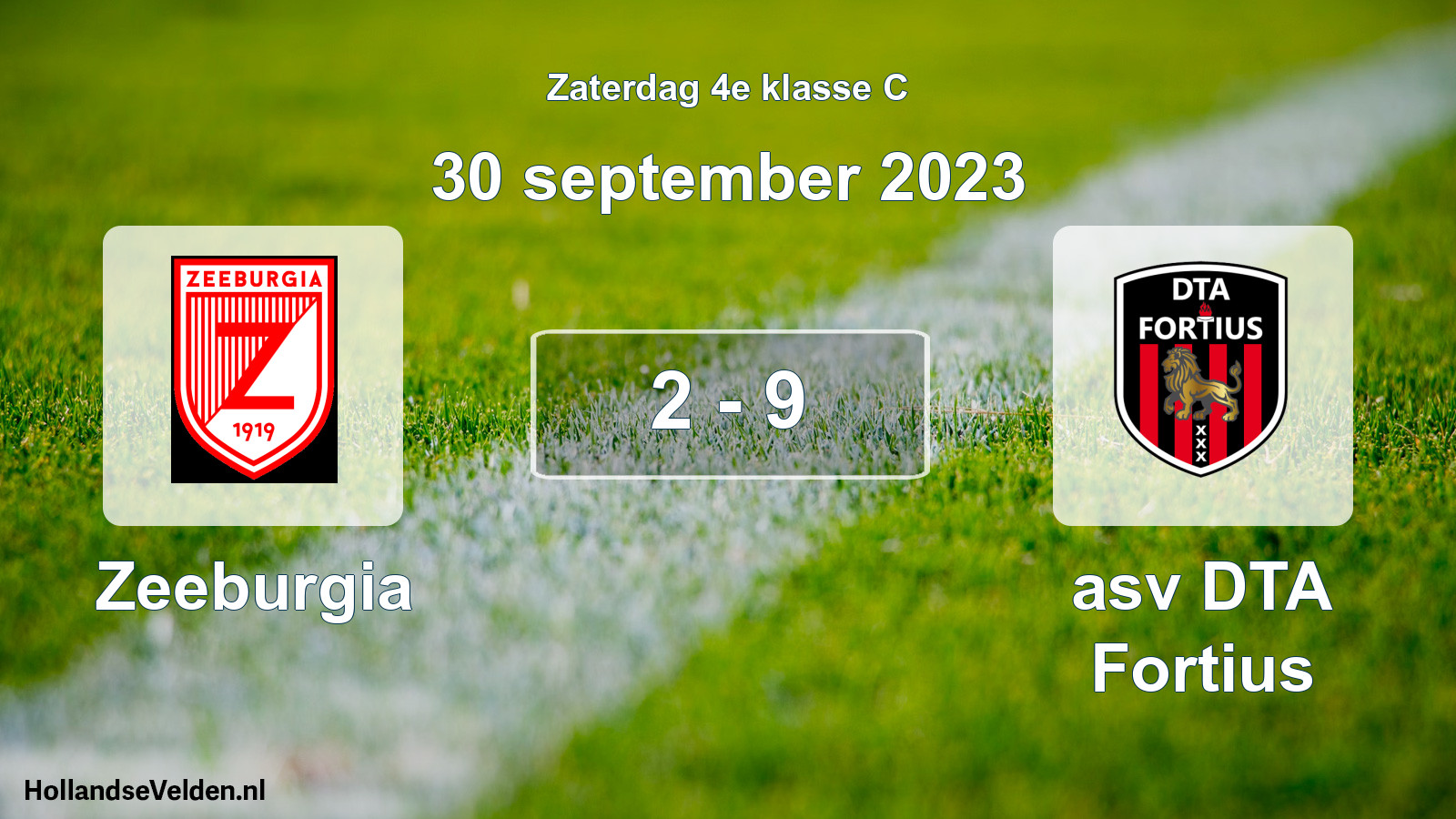 Total number of matches played: Zeeburgia - asv DTA Fortius 2 - 9 (30 September 2023)