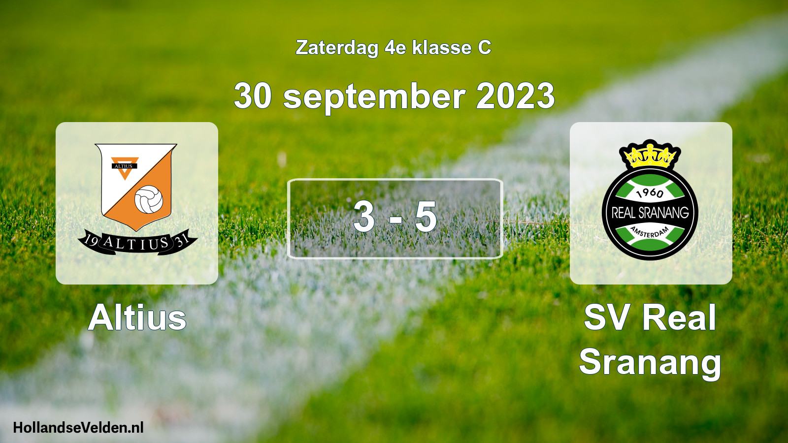 Total number of matches played: Altius - SV Real Sranang 3 - 5 (30 September 2023)