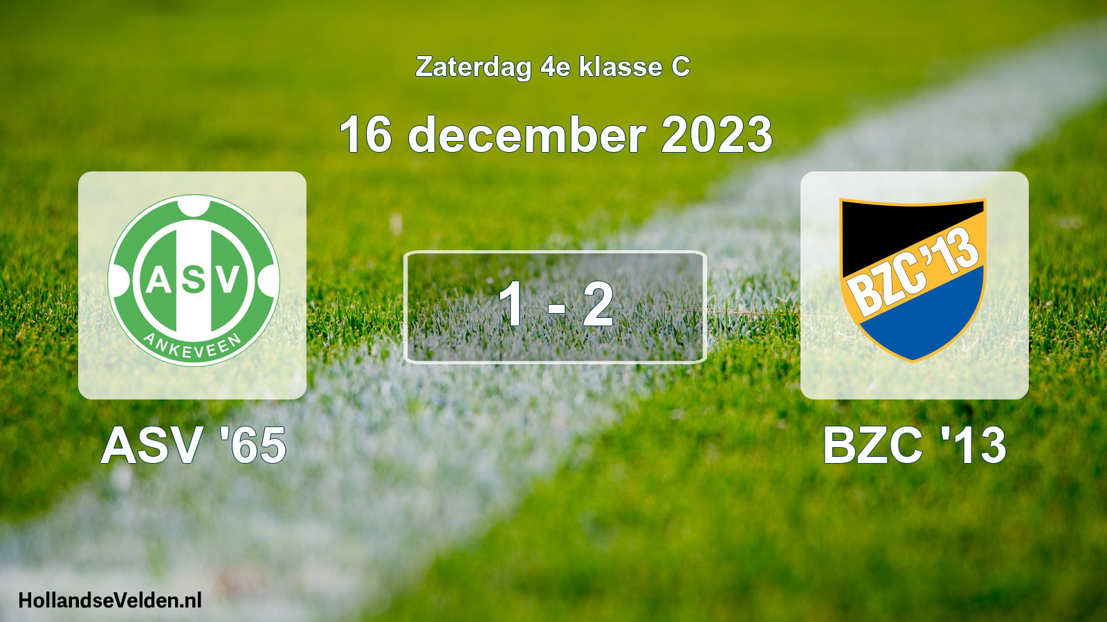 Total number of matches played: ASV '65 - BZC '13 1 - 2 (16 December 2023)