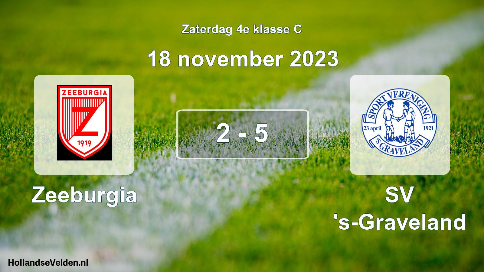 Total number of matches played: Zeeburgia - SV 's-Graveland 2 - 5 (18 November 2023)