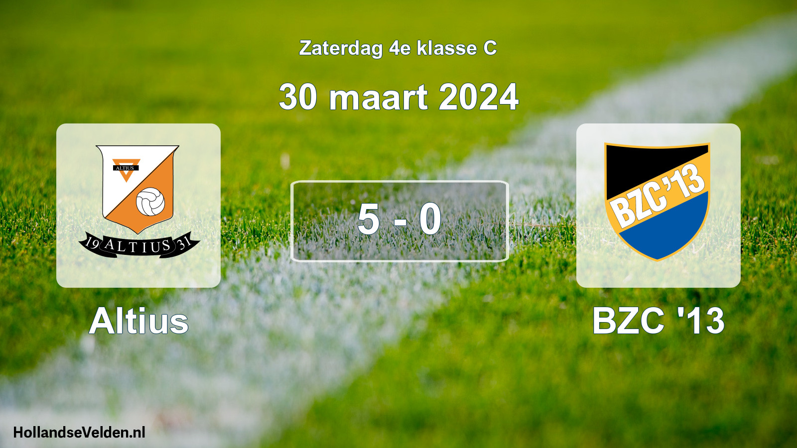 Total number of matches played: Altius - BZC '13 5 - 0 (30 March 2024)