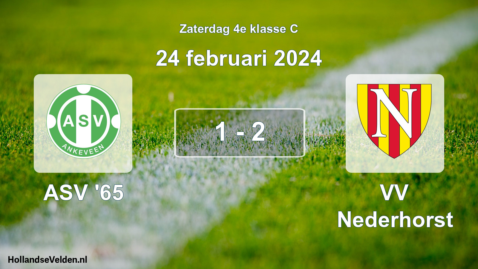Total number of matches played: ASV '65 - VV Nederhorst 1 - 2 (24 February 2024)