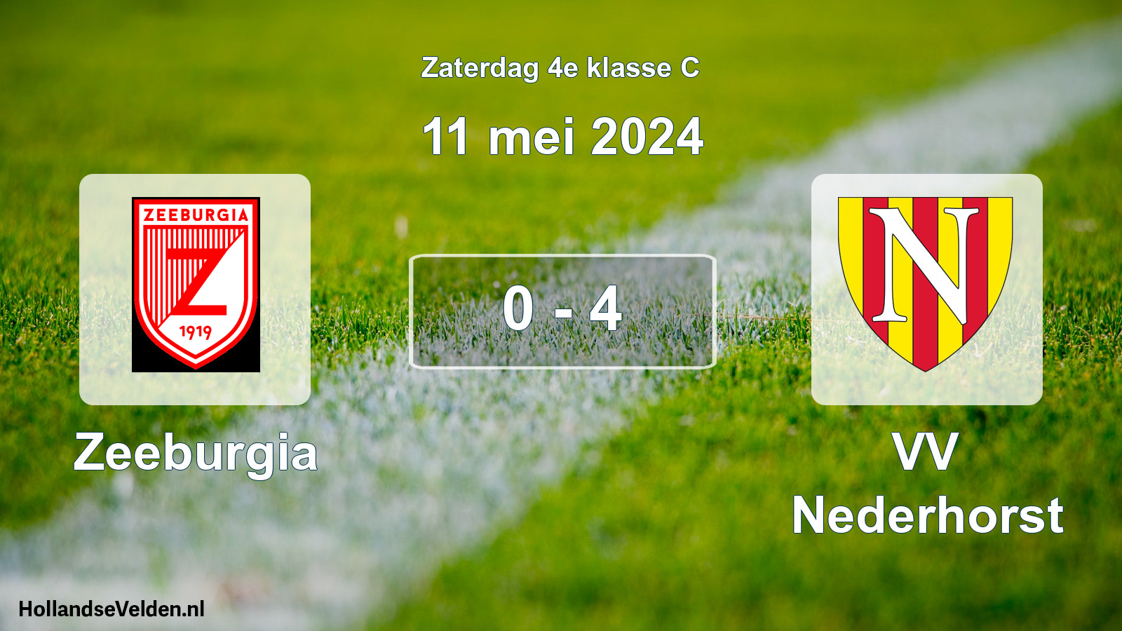 Total number of matches played: Zeeburgia - VV Nederhorst 0 - 4 (11 May 2024)