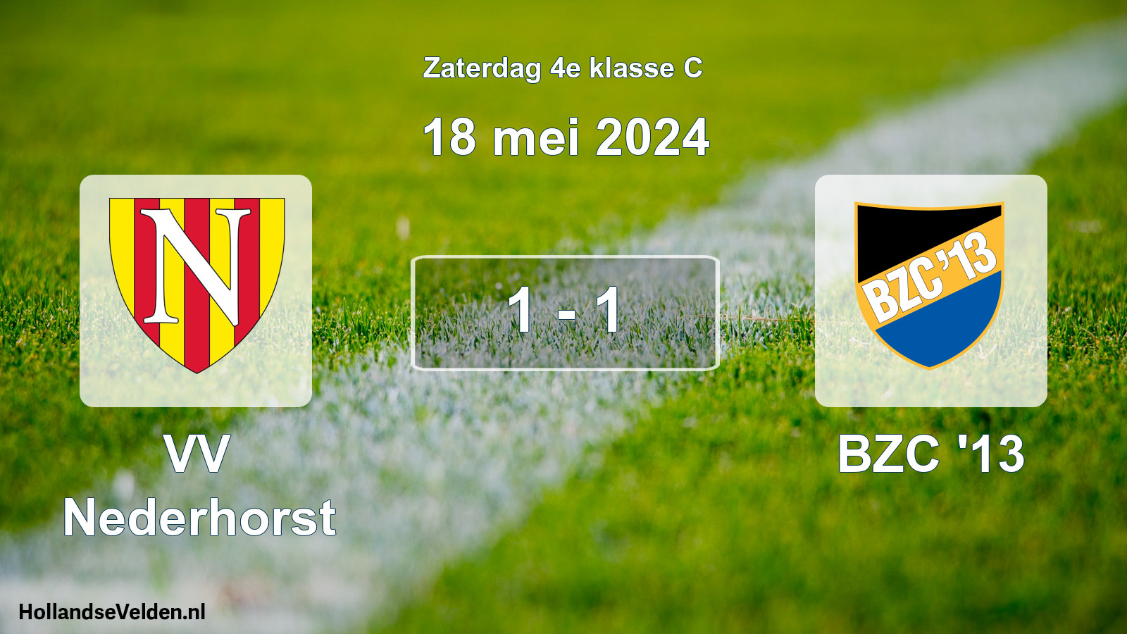 Total number of matches played: VV Nederhorst - BZC '13 1 - 1 (18 May 2024)
