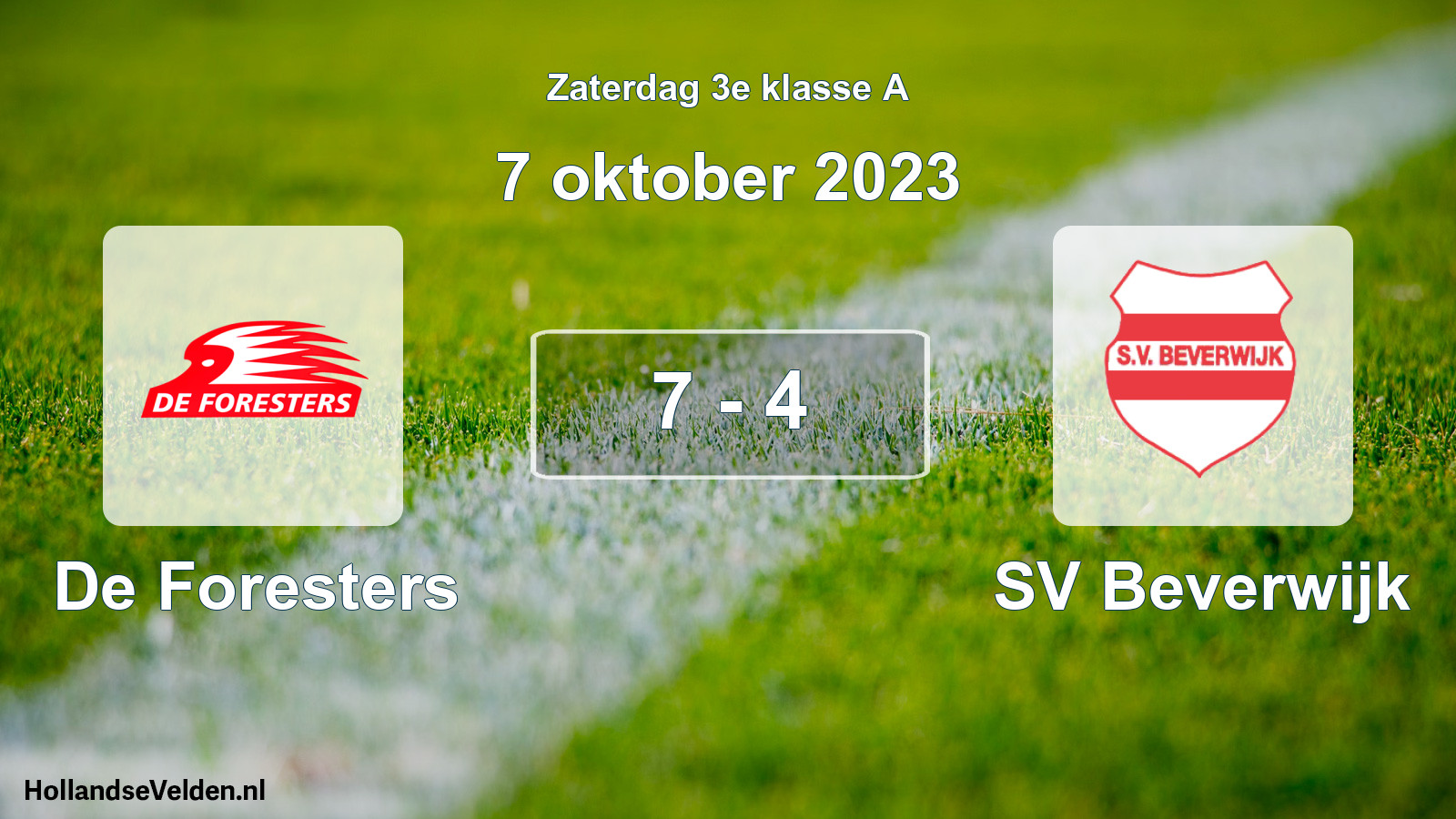 Total number of matches played: De Foresters - SV Beverwijk 7 - 4 (7 October 2023)
