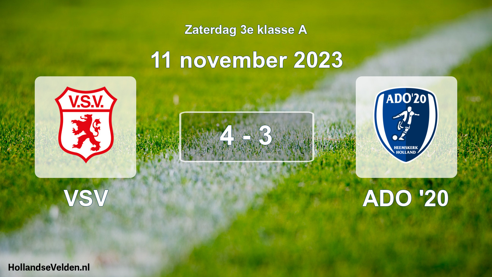 Total number of matches played: VSV - ADO '20 4 - 3 (11 November 2023)