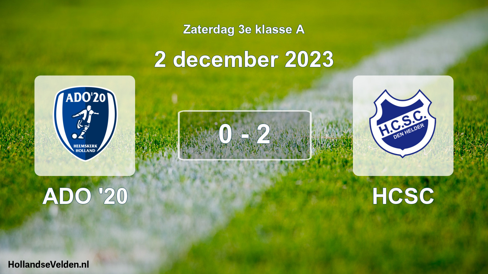 Total number of matches played: ADO '20 - HCSC 0 - 2 (2 December 2023)