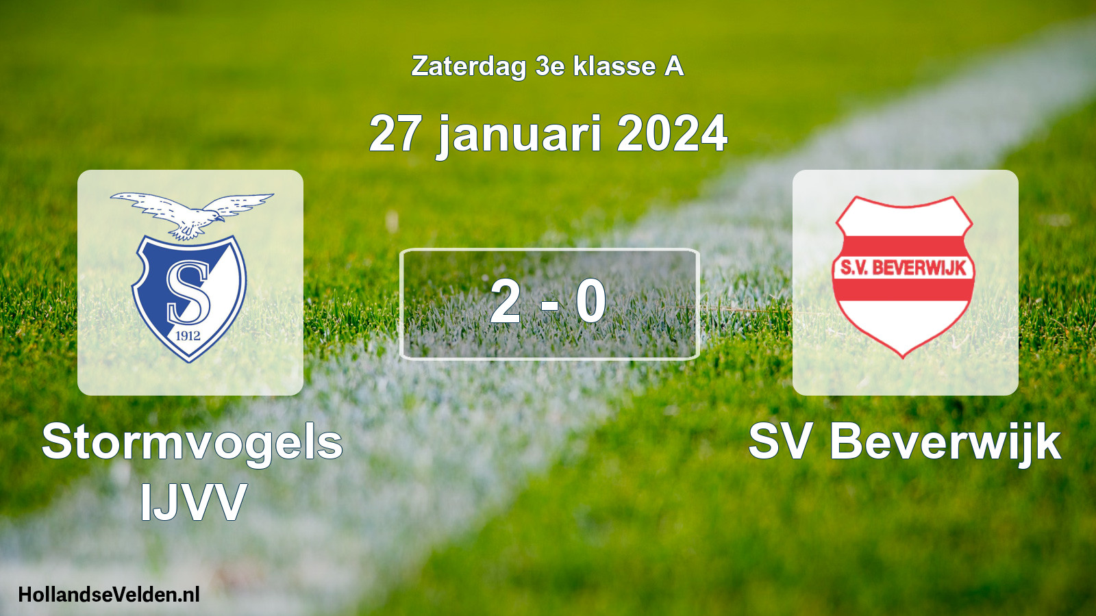 Total number of matches played: Stormvogels IJVV - SV Beverwijk 2 - 0 (27 January 2024)