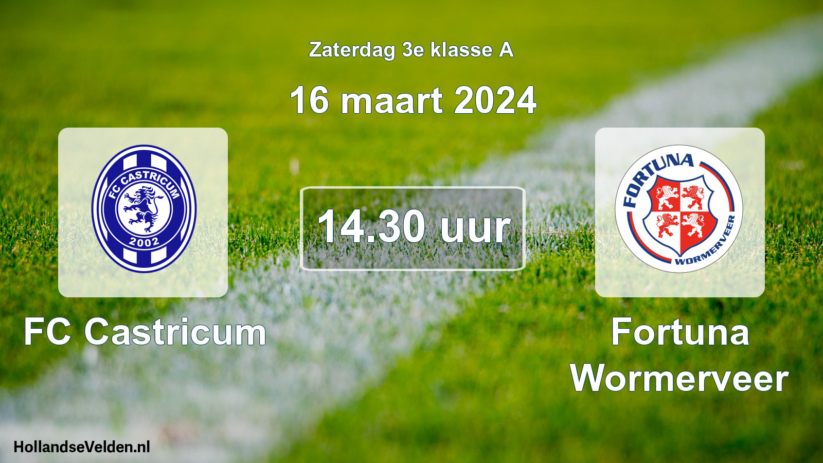 Scheduled Match: FC Castricum - Fortuna Wormerveer (16 March 2024)