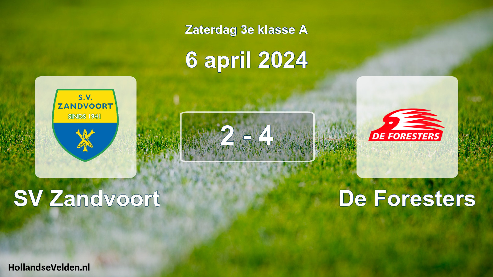 Total number of matches played: SV Zandvoort - De Foresters 2 - 4 (6 April 2024)