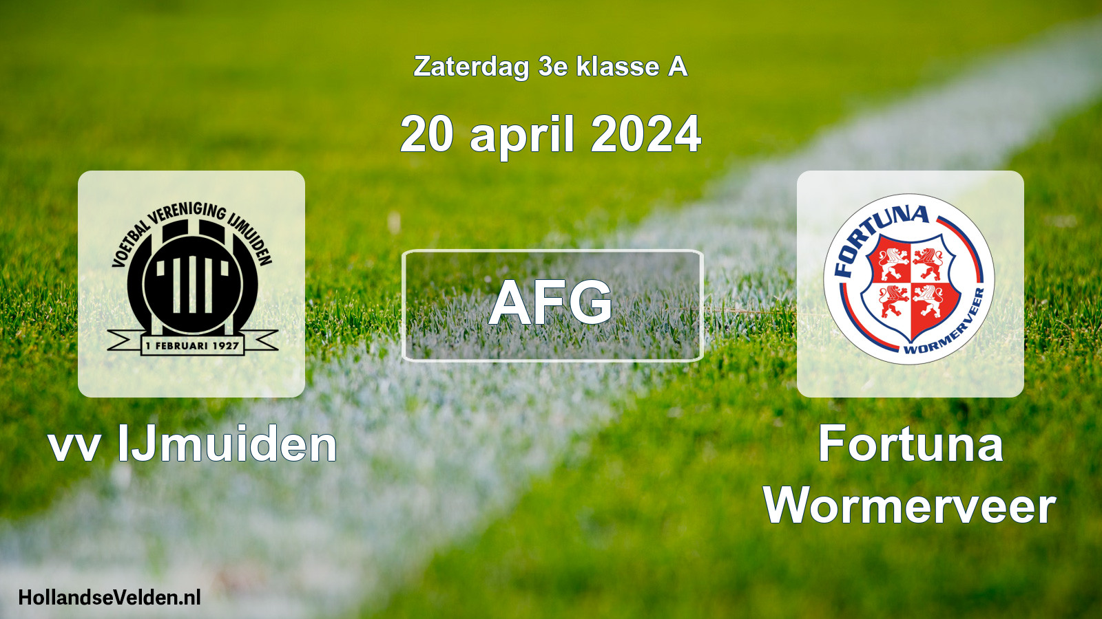 Scheduled Match: vv IJmuiden - Fortuna Wormerveer (20 April 2024)