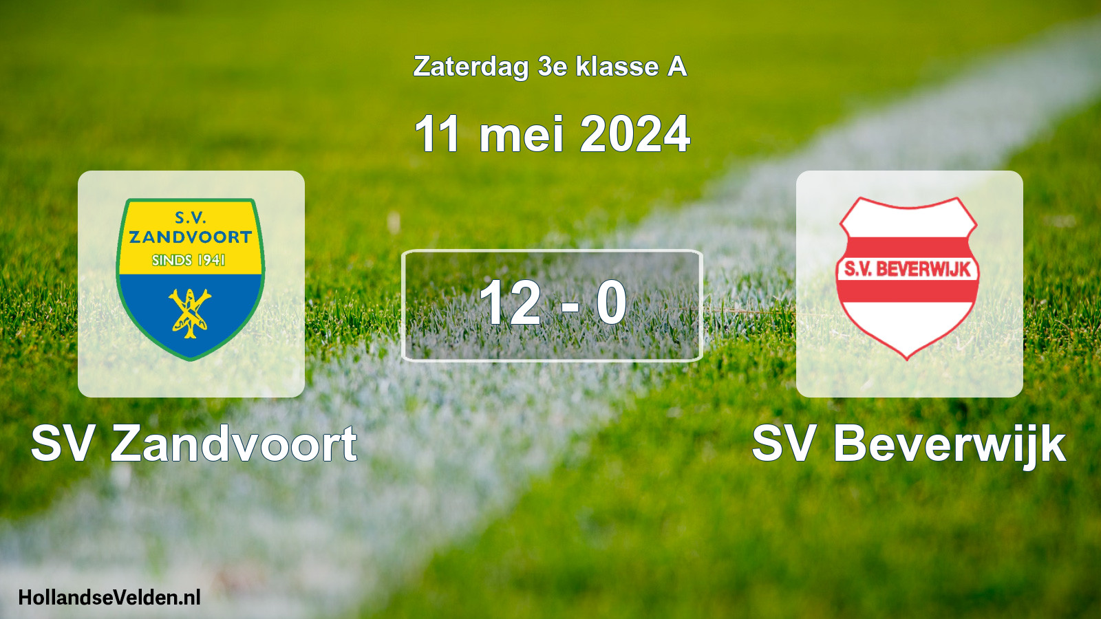 Total number of matches played: SV Zandvoort - SV Beverwijk 12 - 0 (11 May 2024)