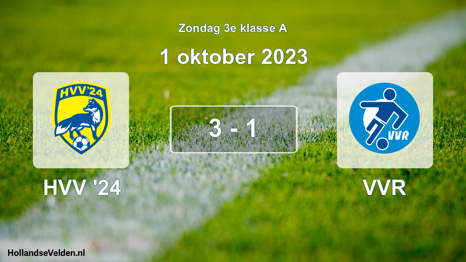 Total number of matches played: HVV '24 - VVR 3 - 1 (1 October 2023)
